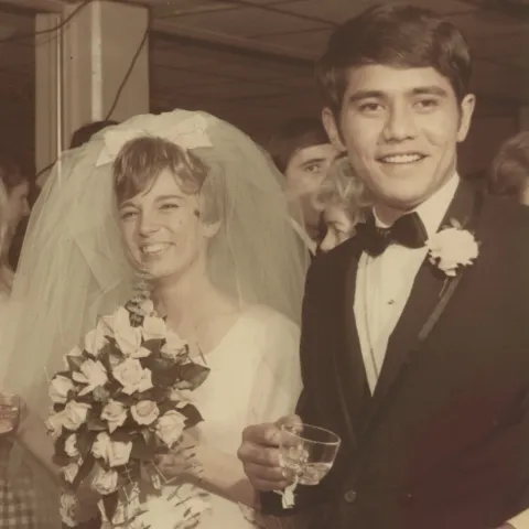Carol Porter Gabbard and Mike Gabbard on their wedding day.