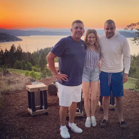 Meghan Payton with Her Father and Boyfriend.