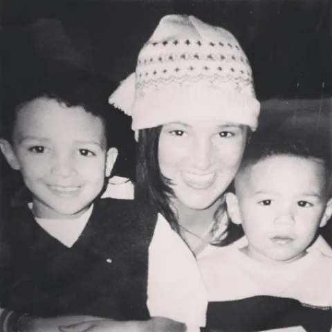 Veronica Gutierrez with Her Two Sons. 